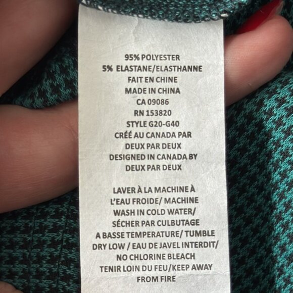 Girls size 10 NWT deux par deux teal houndstooth dress - Picture 9 of 9